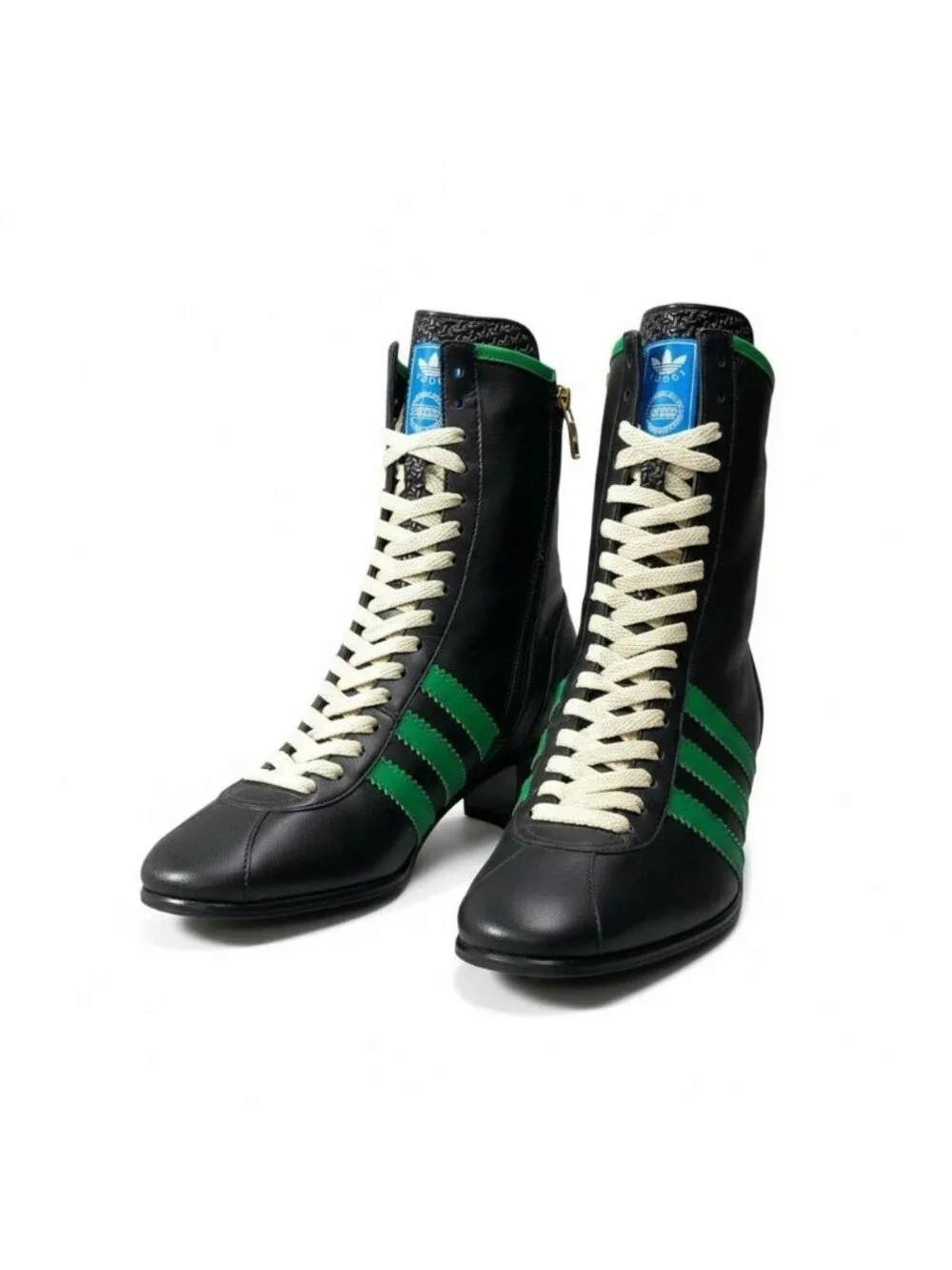 Gucci @d9 Adidas Bowling Shoes Leather Boots Trefoil Logo Black 6.5